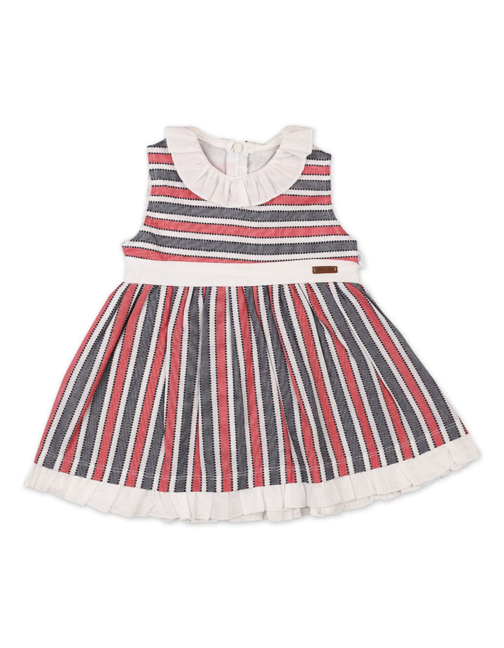 Baby Girls Summer Dress Striped Premium Turkish Collection at Zubaidas Official Pakistan