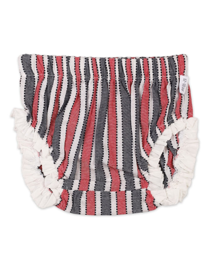 Baby Girls Summer Dress Striped Multi Premium Turkish Collection at Zubaidas Official Pakistan