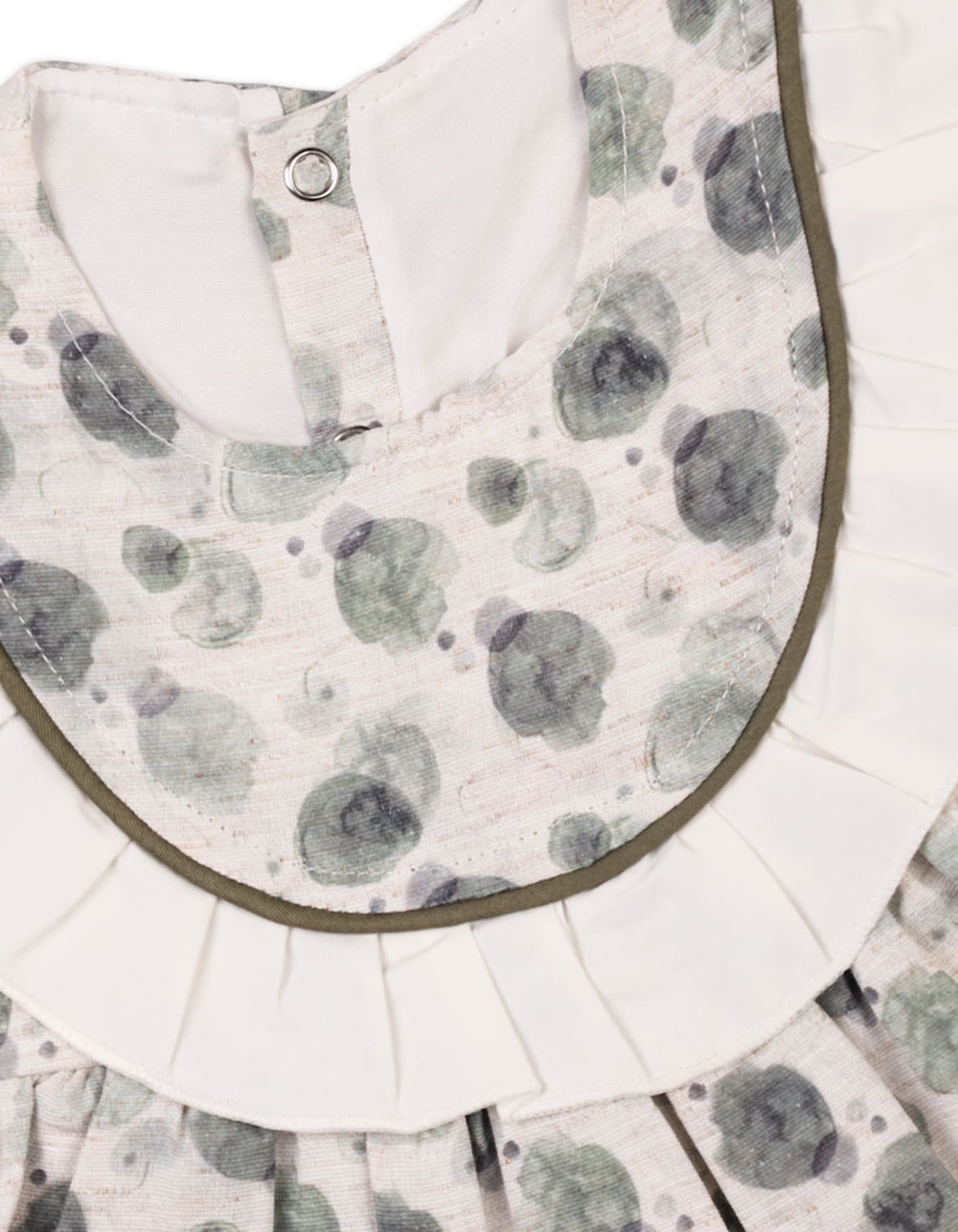 Baby Girls Summer Dress White and Green Premium Turkish Collection at Zubaidas Official Pakistan