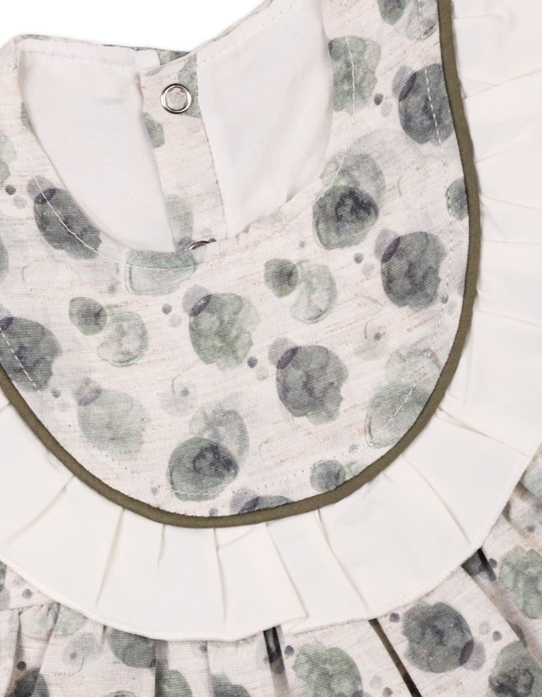 Baby Girls Summer Dress White and Green Premium Turkish Collection at Zubaidas Official Pakistan