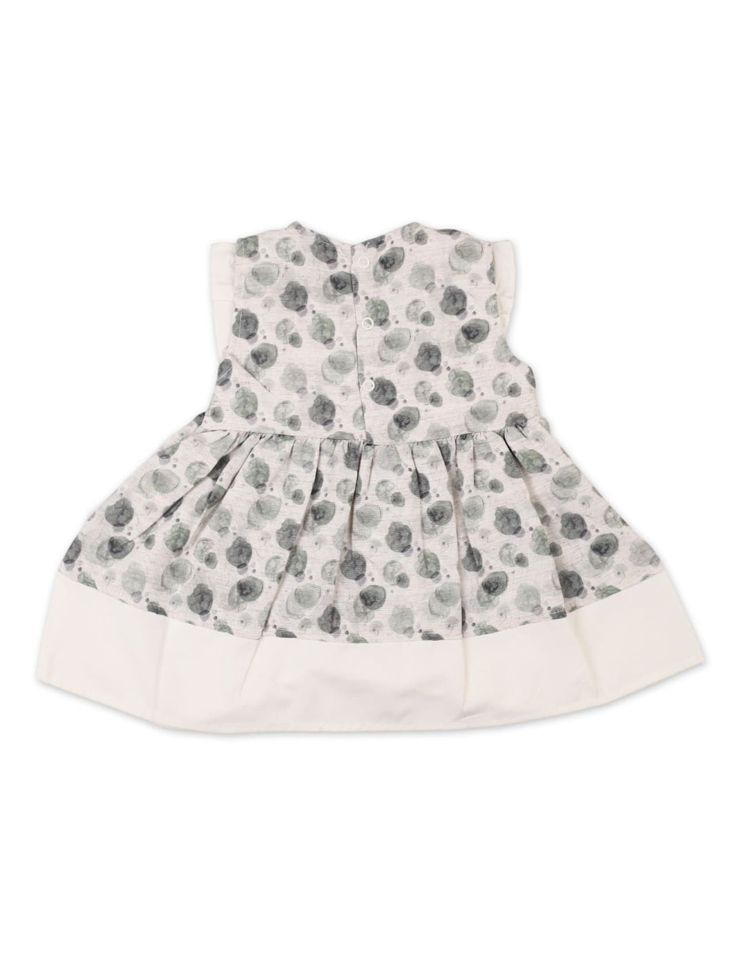 Baby Girls Summer Dress White and Green Premium Turkish Collection at Zubaidas Online Pakistan