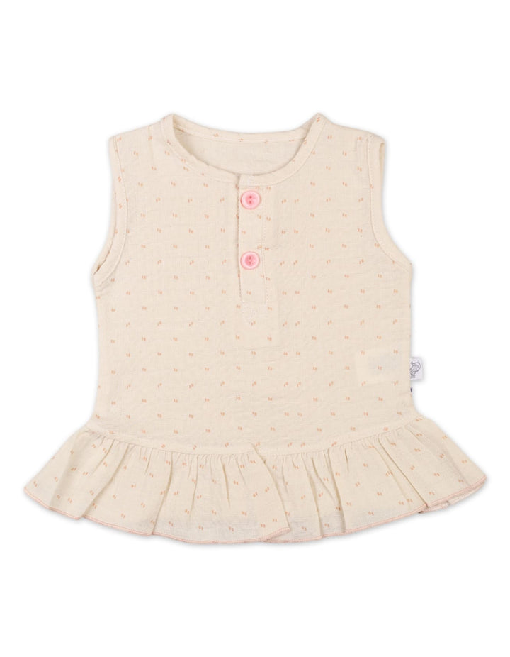 Baby Girls Summer Suit Cream Premium Turkish Collection at Zubaidas Official Pakistan
