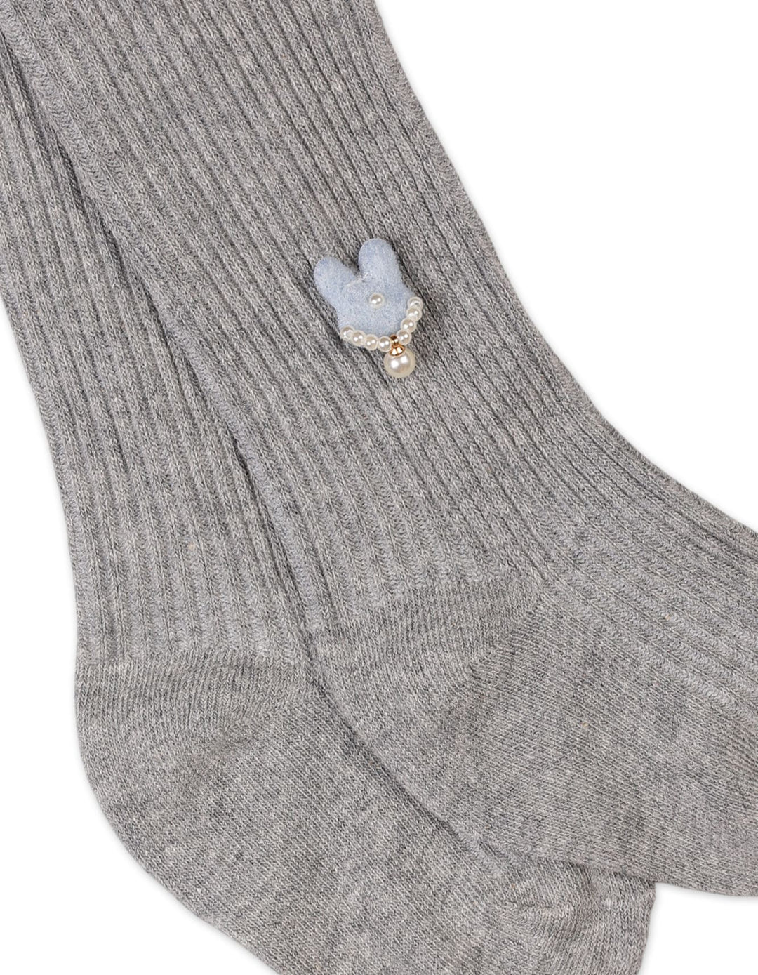 Baby Girls and Girls Leggings Bambies Bunny Applique Grey at Zubaidas