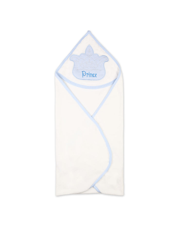 Baby Hooded Bath Towel Prince Bambies Blue at Zubaidas