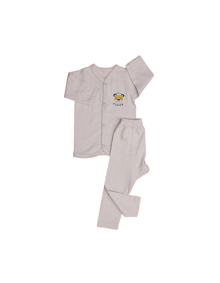 Baby Night Suits Bambies Brave Tiger Light Grey at Zubaidas