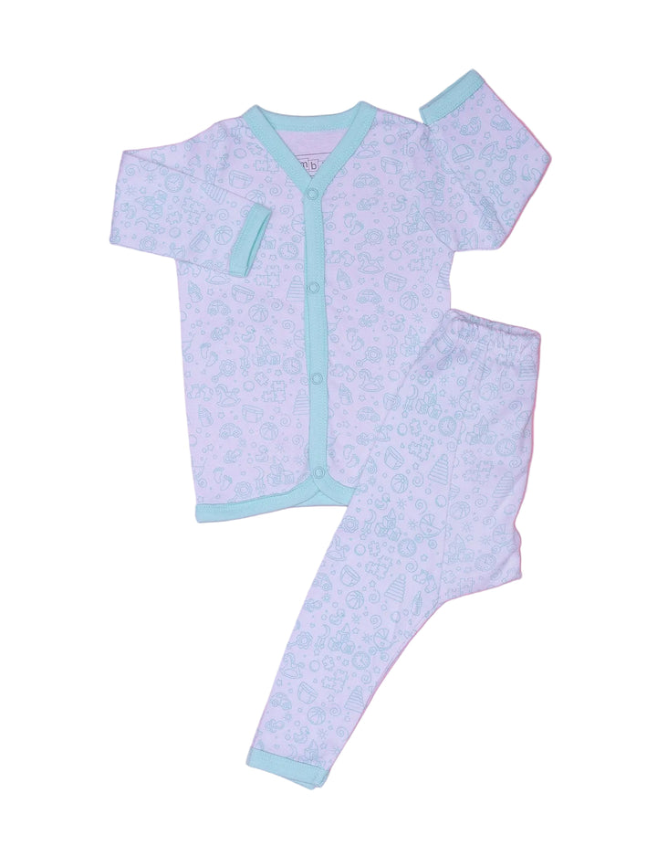 Baby Night Suits Bambies Playful Icons Mint at Zubaidas
