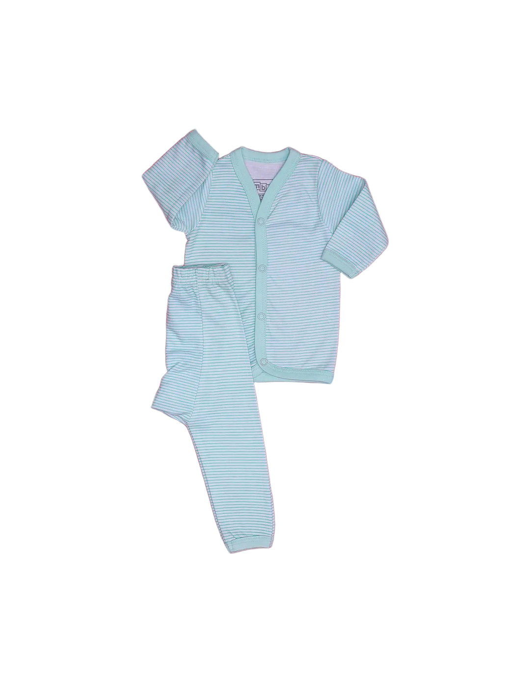 Baby Night Suits Bambies Striped Mint Green at Zubaidas