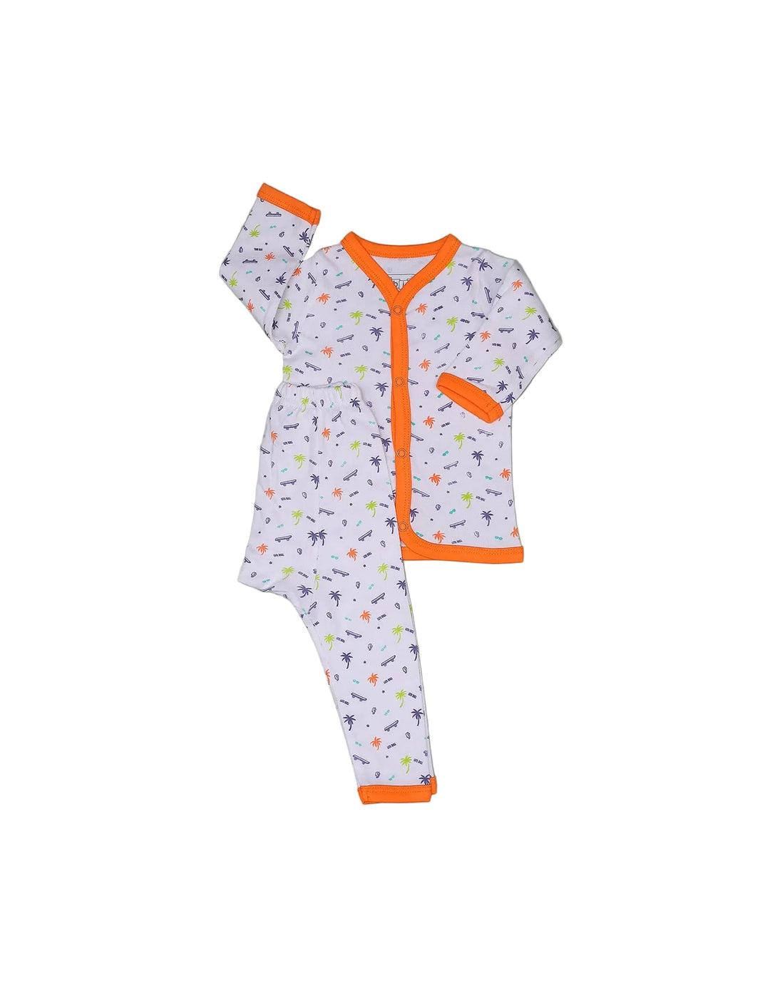 Baby Night Suits Bambies Tropical Play White at Zubaidas