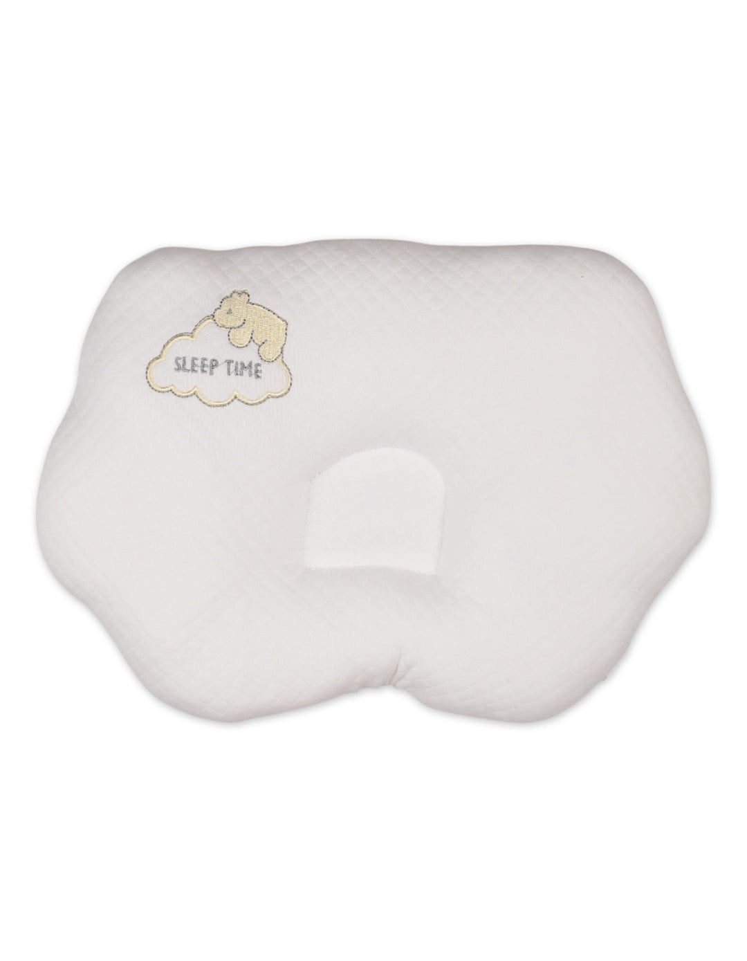 Baby Pillow Sleep Time Bear Embroidery White at Zubaidas
