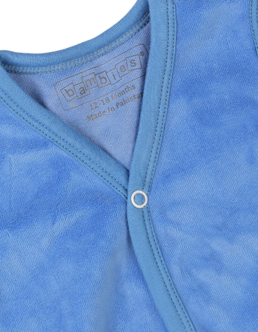 Baby Velour Vest Bambies Blue at Zubaidas
