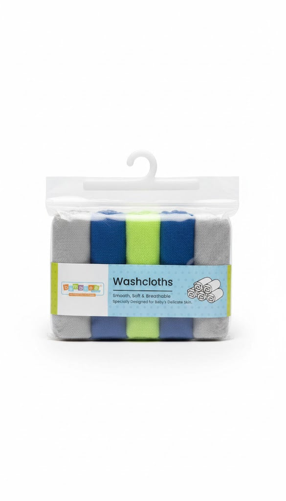 Baby Wash Cloth / Face Towel Pack of 5 at Zubaidas