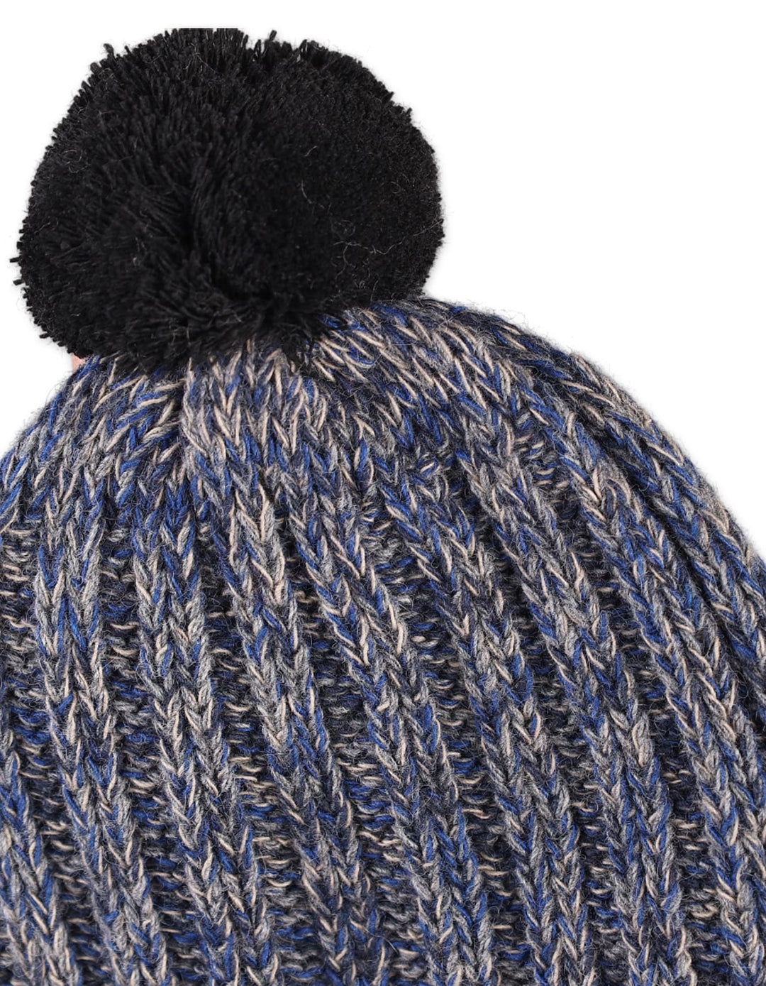 Baby Woolen Pom-Pom Cap Bambies Blue and Grey at Zubaidas