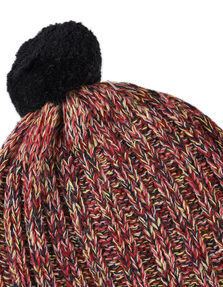 Baby Woolen Pom-Pom Cap Bambies Maroon at Zubaidas