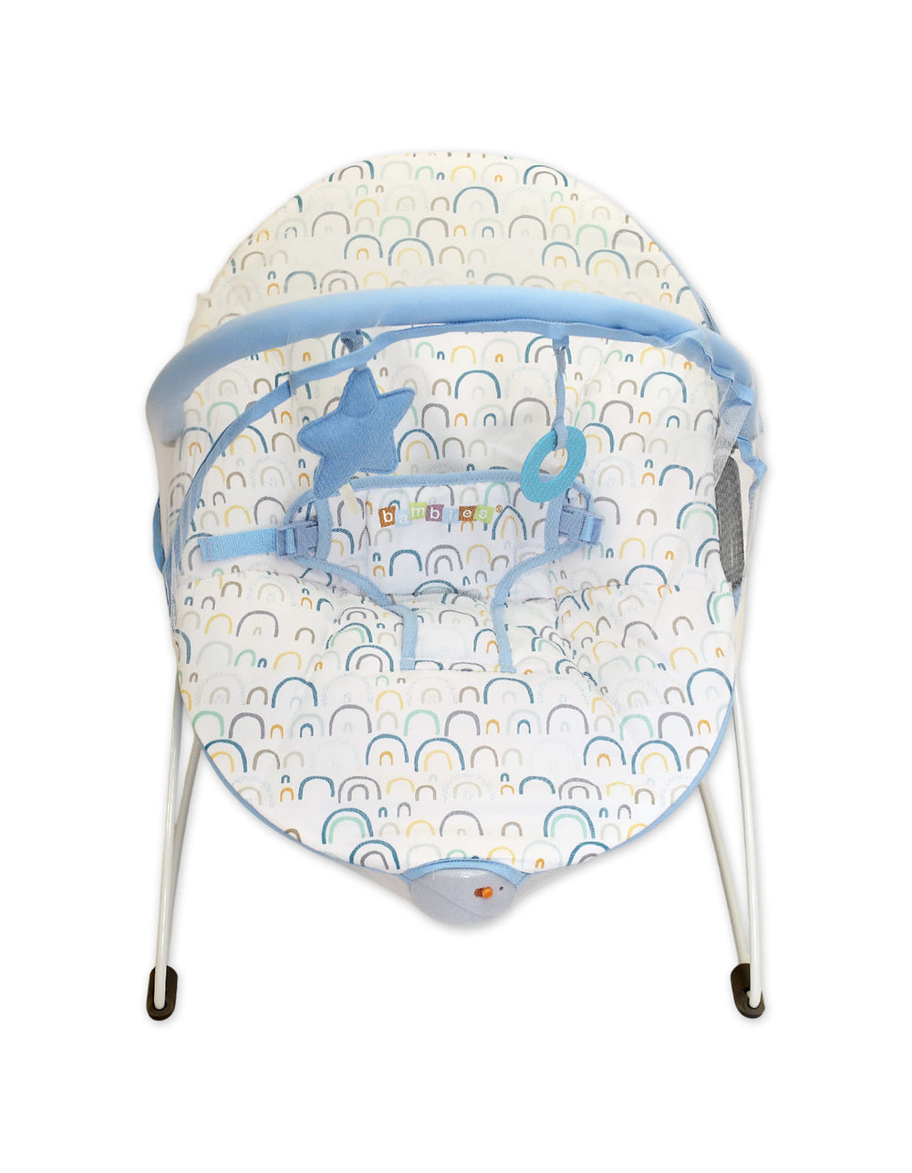 Baby Bouncer Bambies@ with Vibrations Blue II at Zubaidas® - Pakistan’s No. 1 and the most trusted baby and kids store for over 50 years. Shop Online. Nationwide Delivery. Best Prices.