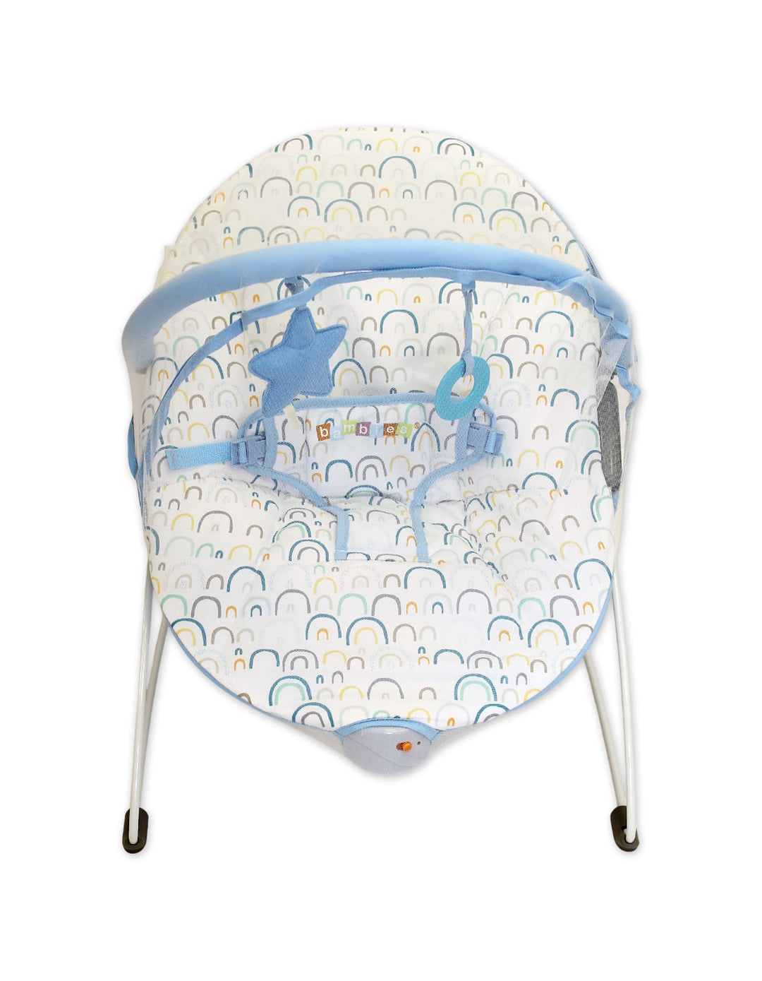 Baby Bouncer Bambies@ with Vibrations Blue II at Zubaidas® - Pakistan’s No. 1 and the most trusted baby and kids store for over 50 years. Shop Online. Nationwide Delivery. Best Prices.
