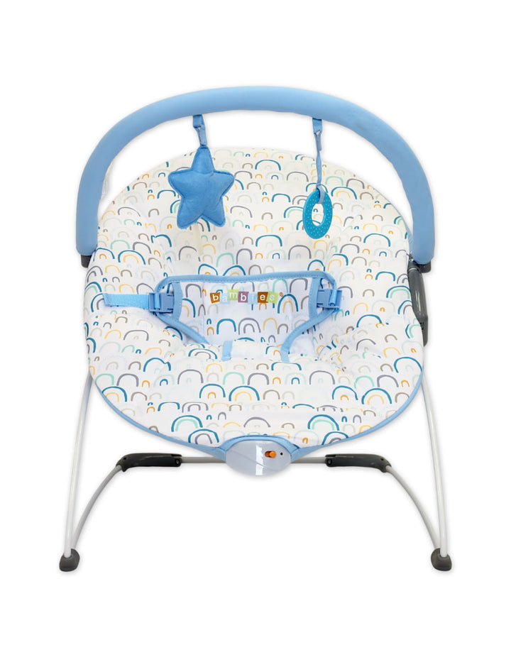 Baby Bouncer Bambies@ with Vibrations Blue II at Zubaidas® - Pakistan’s No. 1 and the most trusted baby and kids store for over 50 years. Shop Online. Nationwide Delivery. Best Prices.