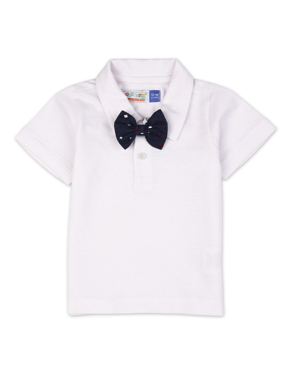 Baby Boys Dungaree Rompers Bambies® White Shirt and Polka Dot Shorts at Zubaidas® - Pakistan’s No. 1 and the most trusted baby and kids store for over 50 years. Shop Online. Nationwide Delivery. Best Prices.