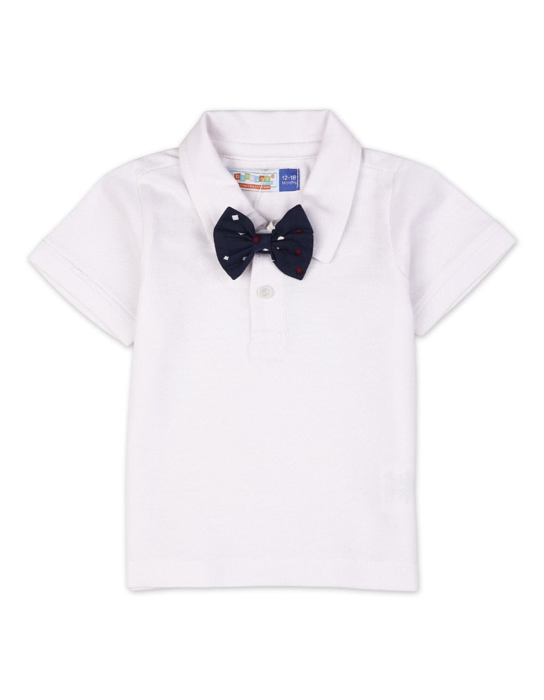 Baby Boys Dungaree Rompers Bambies® White Shirt and Polka Dot Shorts at Zubaidas® - Pakistan’s No. 1 and the most trusted baby and kids store for over 50 years. Shop Online. Nationwide Delivery. Best Prices.