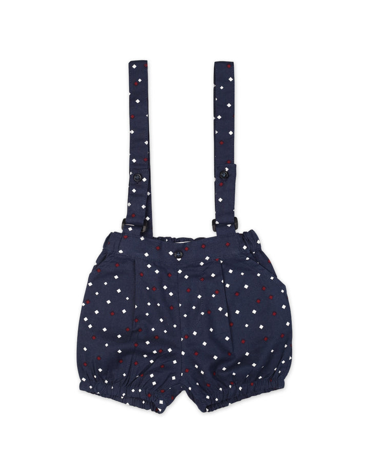 Baby Boys Dungaree Rompers Bambies® White Shirt and Polka Dot Shorts at Zubaidas® - Pakistan’s No. 1 and the most trusted baby and kids store for over 50 years. Shop Online. Nationwide Delivery. Best Prices.