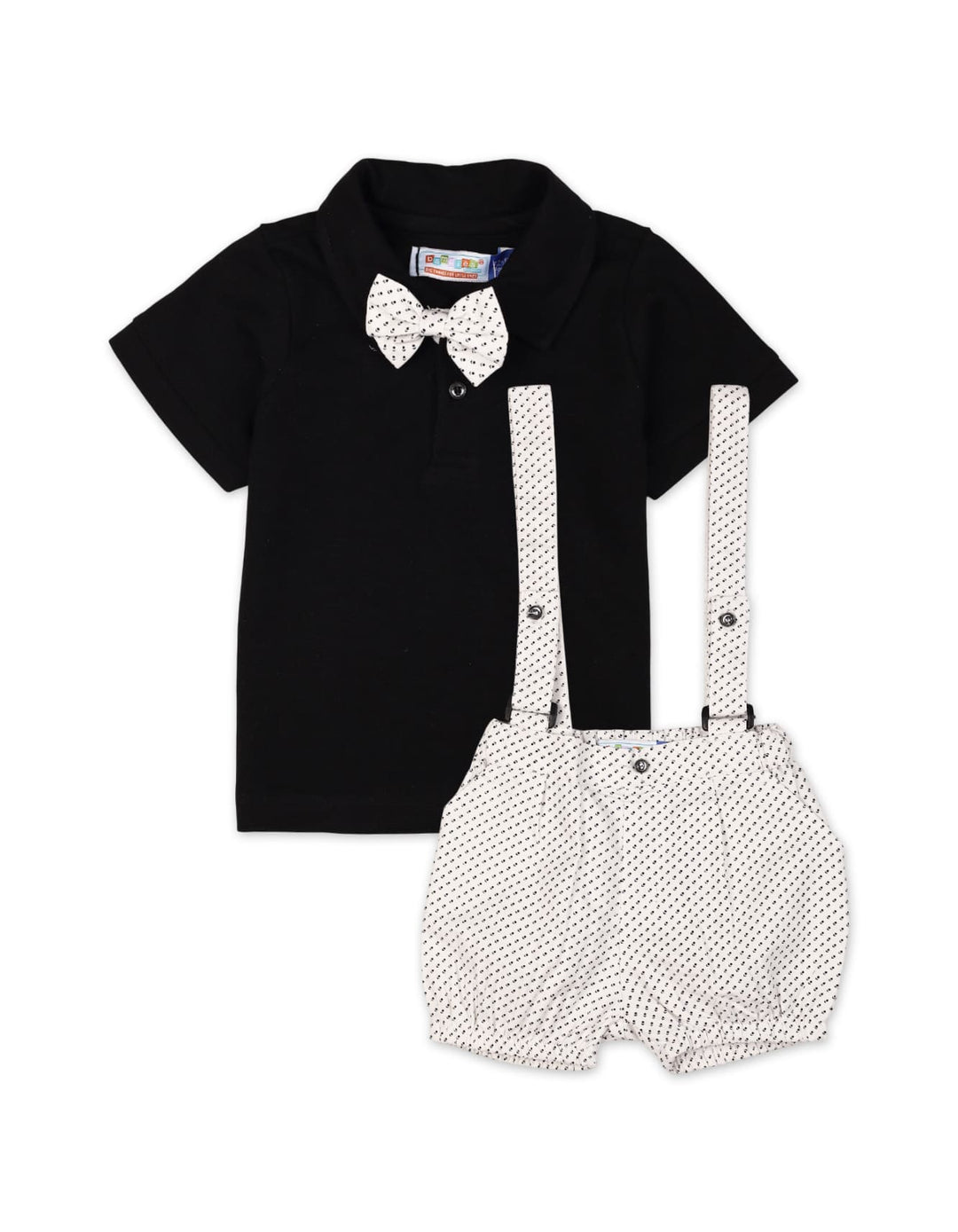 Baby Boys Dungaree Rompers Bambies® White and Black&nbsp;at Zubaidas® - Pakistan’s No.&nbsp;1 and the most trusted baby and kids store for over 50 years. Shop Online. Nationwide Delivery. Best Prices.