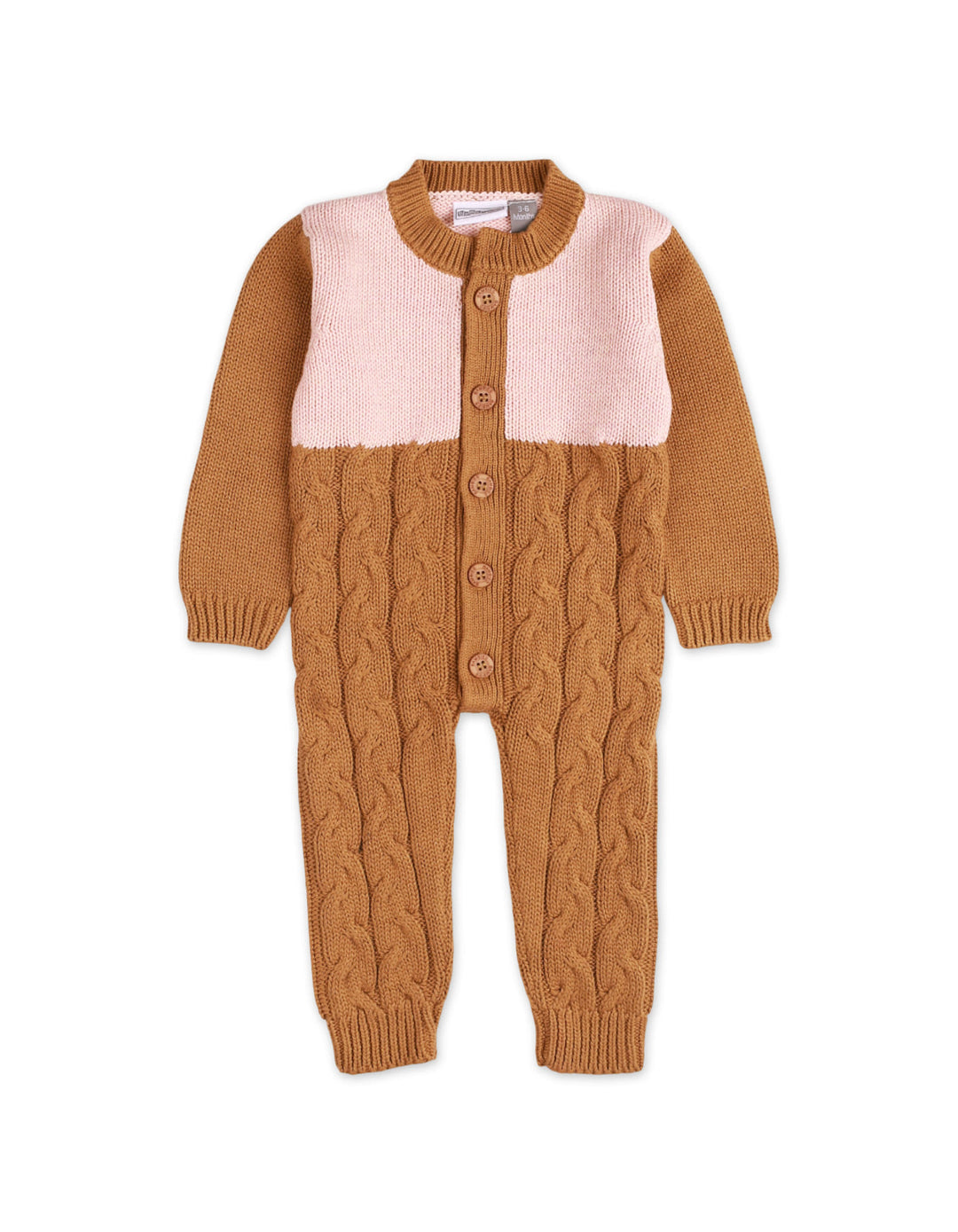 Baby Boys Romper Bambies® Knitted Brown and Pink at Zubaidas® - Pakistan’s No. 1 and the most trusted baby and kids store for over 50 years. Shop Online. Nationwide Delivery. Best Prices.