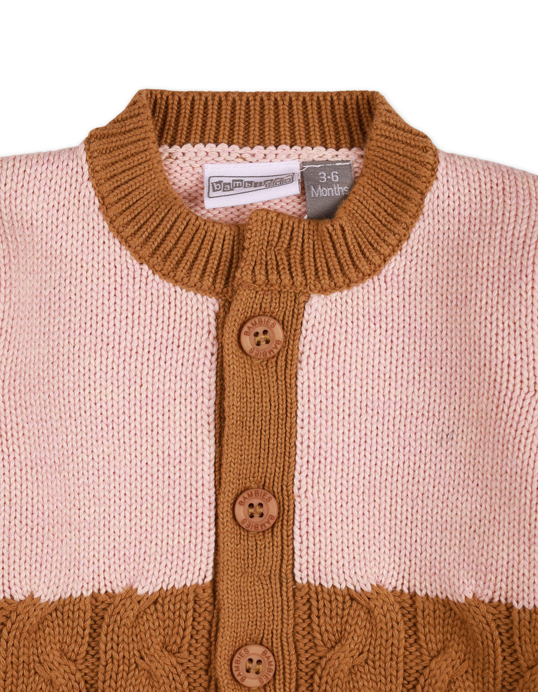 Baby Boys Romper Bambies® Knitted Brown and Pink at Zubaidas® - Pakistan’s No. 1 and the most trusted baby and kids store for over 50 years. Shop Online. Nationwide Delivery. Best Prices.