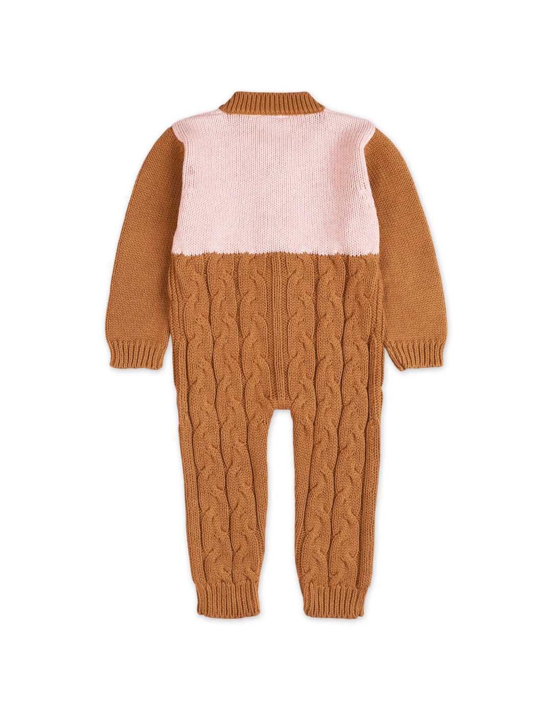 Baby Boys Romper Bambies® Knitted Brown and Pink at Zubaidas® - Pakistan’s No. 1 and the most trusted baby and kids store for over 50 years. Shop Online. Nationwide Delivery. Best Prices.