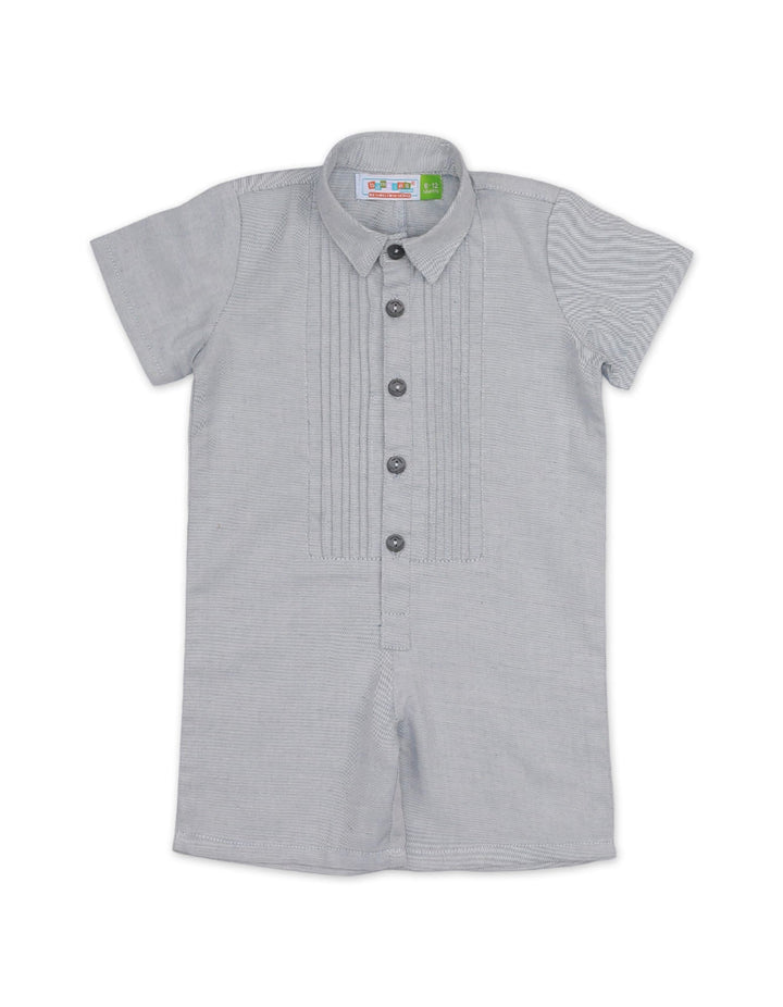 Baby Boys Rompers Bambies® Light Grey Button Down&nbsp;at Zubaidas® - Pakistan’s No. 1 and the most trusted baby and kids store for over 50 years. Shop Online. Nationwide Delivery. Best Prices.