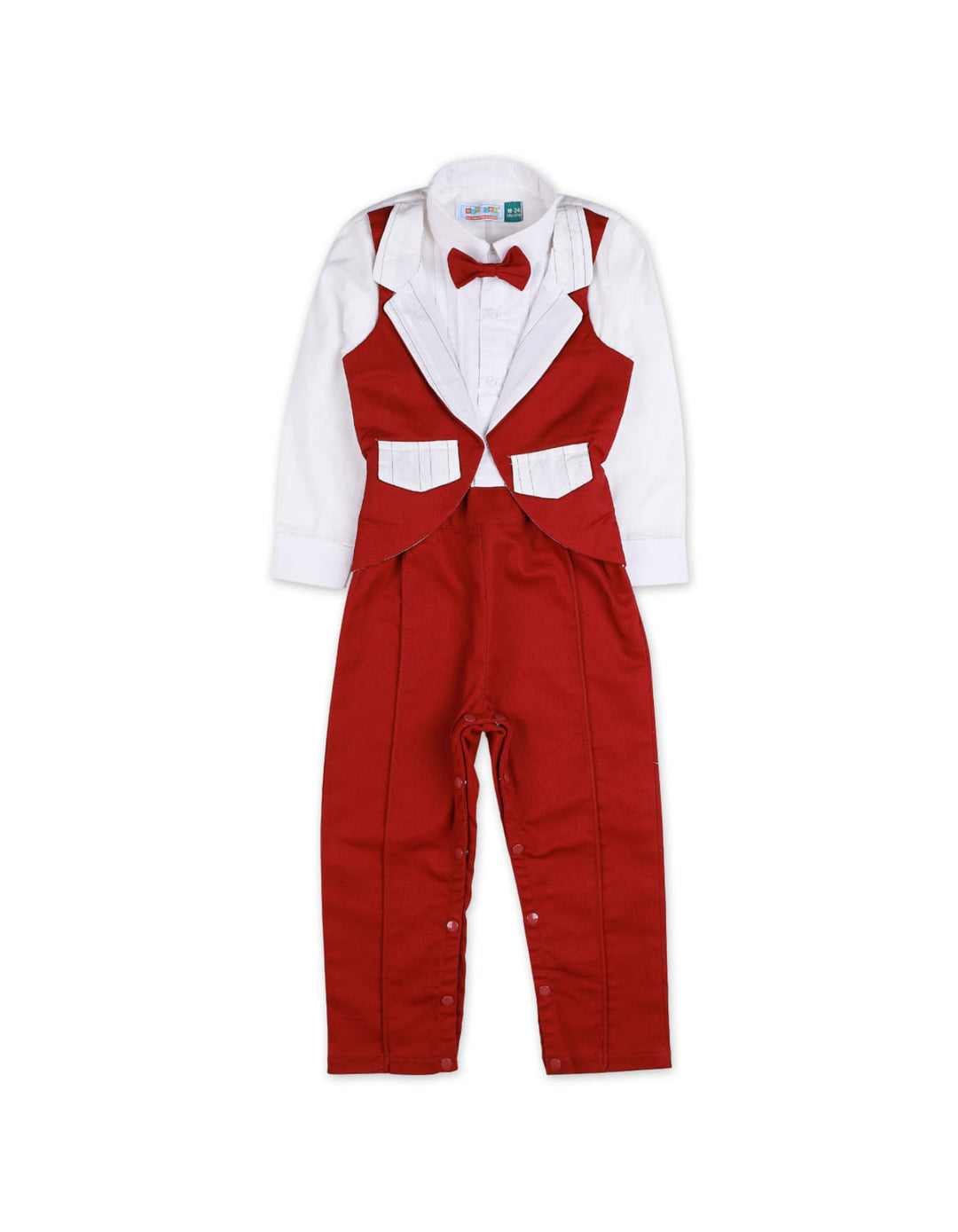 Baby Boys Rompers Bambies® Red and White Formal Tuxedo Style Outfit&nbsp;at Zubaidas® - Pakistan’s No.&nbsp;1 and the most trusted baby and kids store for over 50 years. Shop Online. Nationwide Delivery. Best Prices.