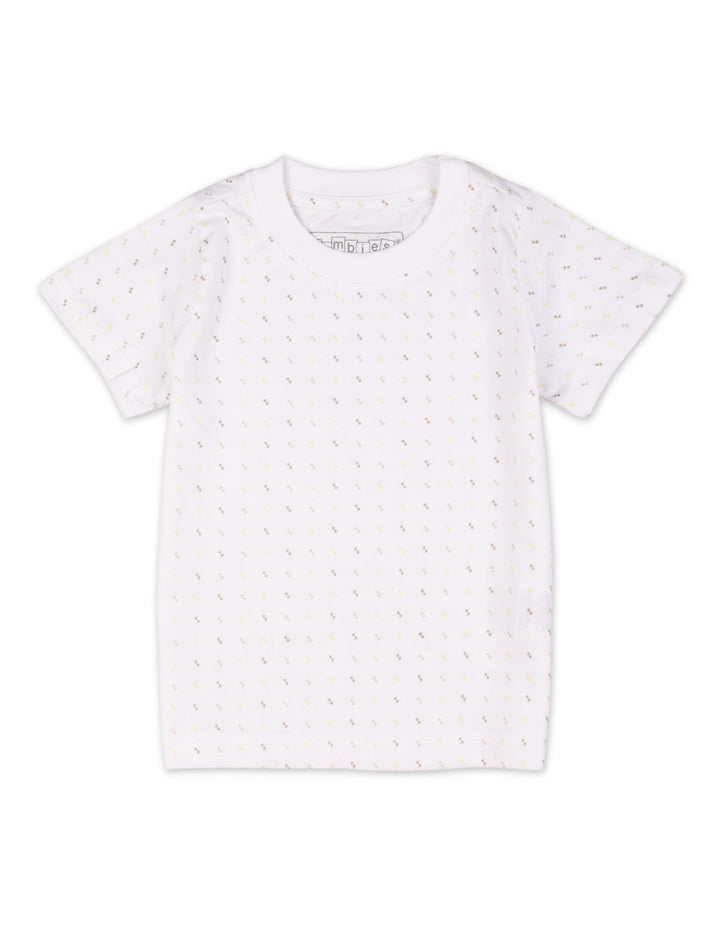 Baby Dungaree Rompers Bambies® Green with White T Shirt at Zubaidas® - Pakistan’s No. 1 and the most trusted baby and kids store for over 50 years. Shop Online. Nationwide Delivery. Best Prices.