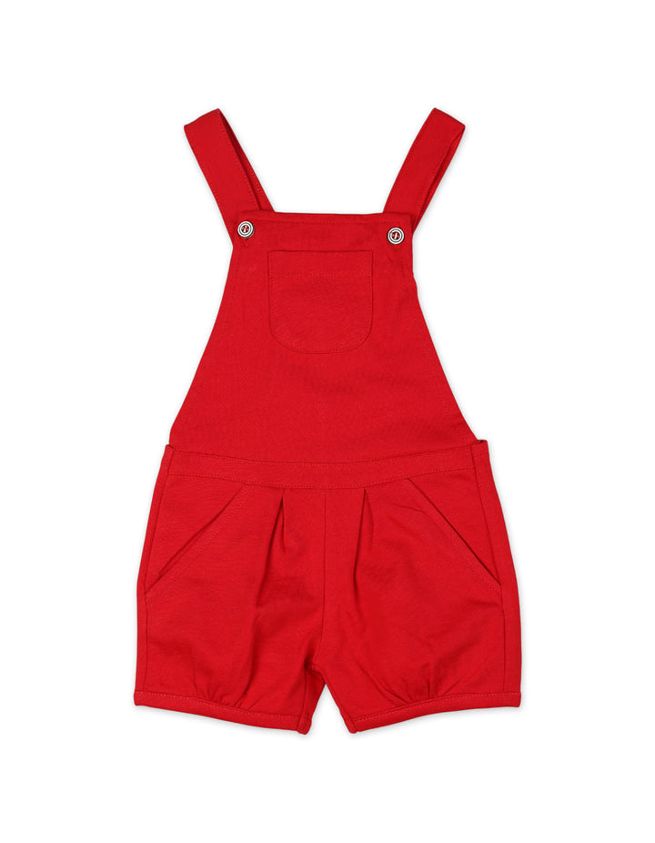 Baby Dungaree Rompers Bambies® Red with White T Shirt&nbsp;at Zubaidas® - Pakistan’s No. 1 and the most trusted baby and kids store for over 50 years. Shop Online. Nationwide Delivery. Best Prices.