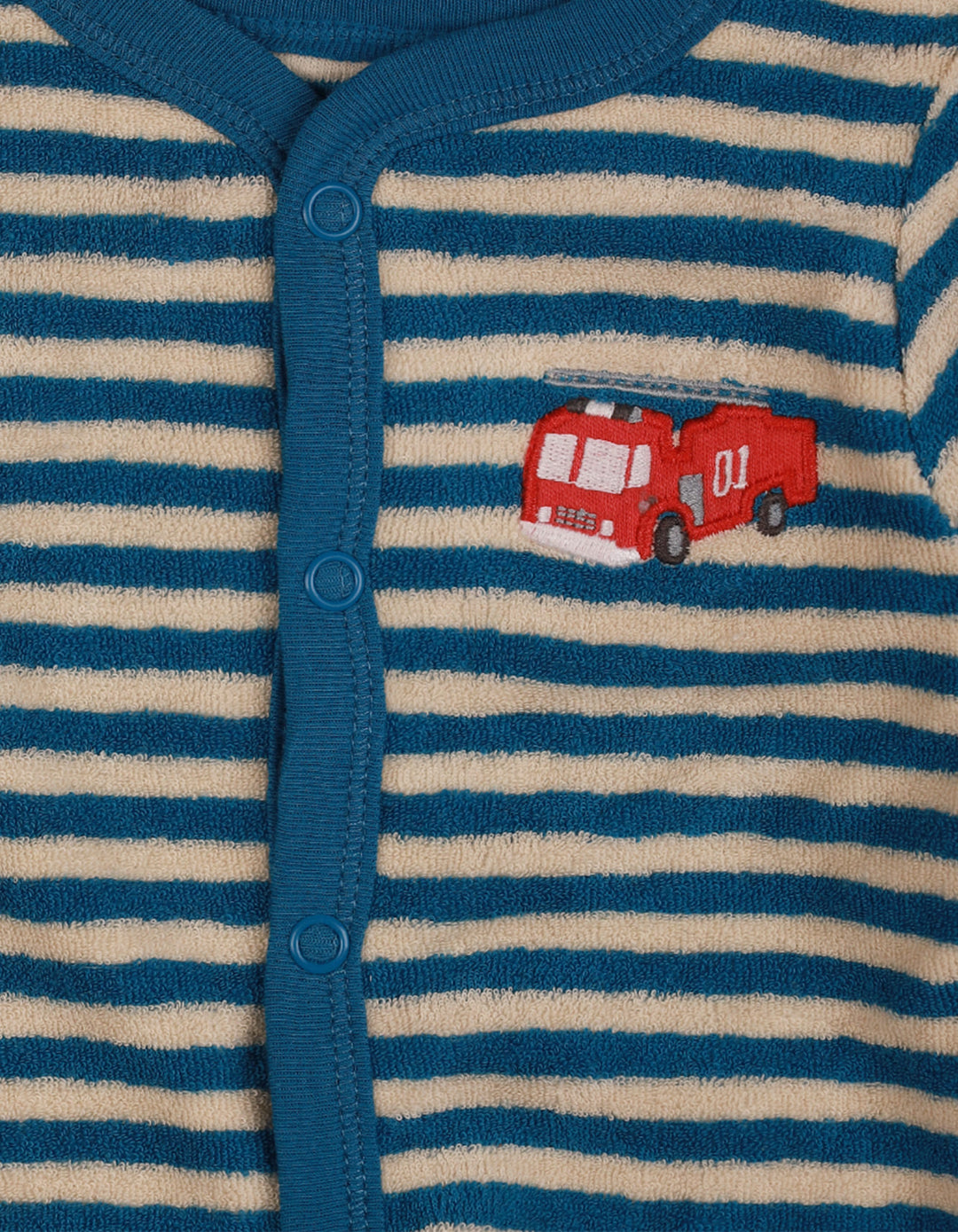 Baby Full Rompers Bambies Terry StripesBlue at Zubaidas Pakistan