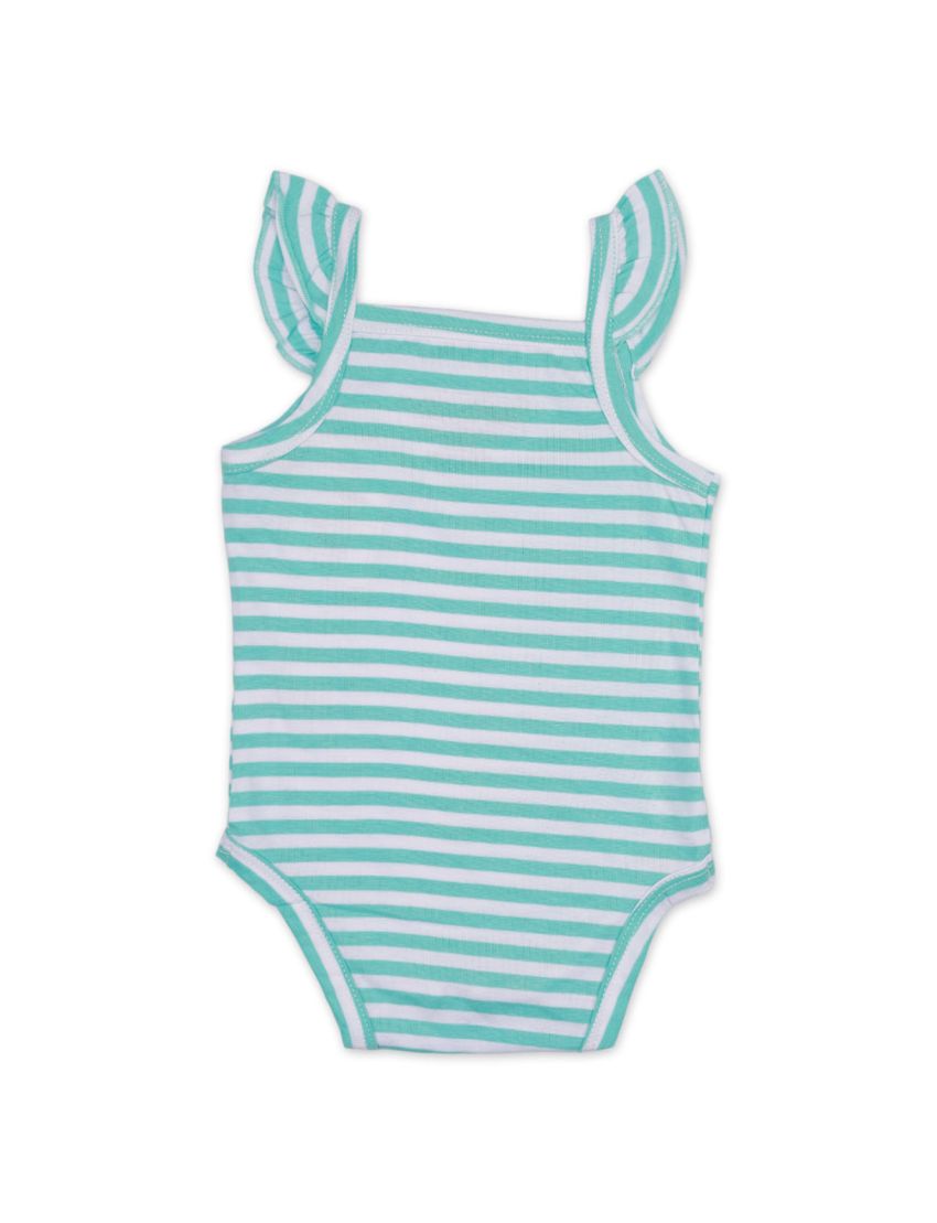 Baby Girls BodySuits Bambies® Green and White Striped at Zubaidas® - Pakistan’s No. 1 and the most trusted baby and kids store for over 50 years. Shop Online. Nationwide Delivery. Best Prices.