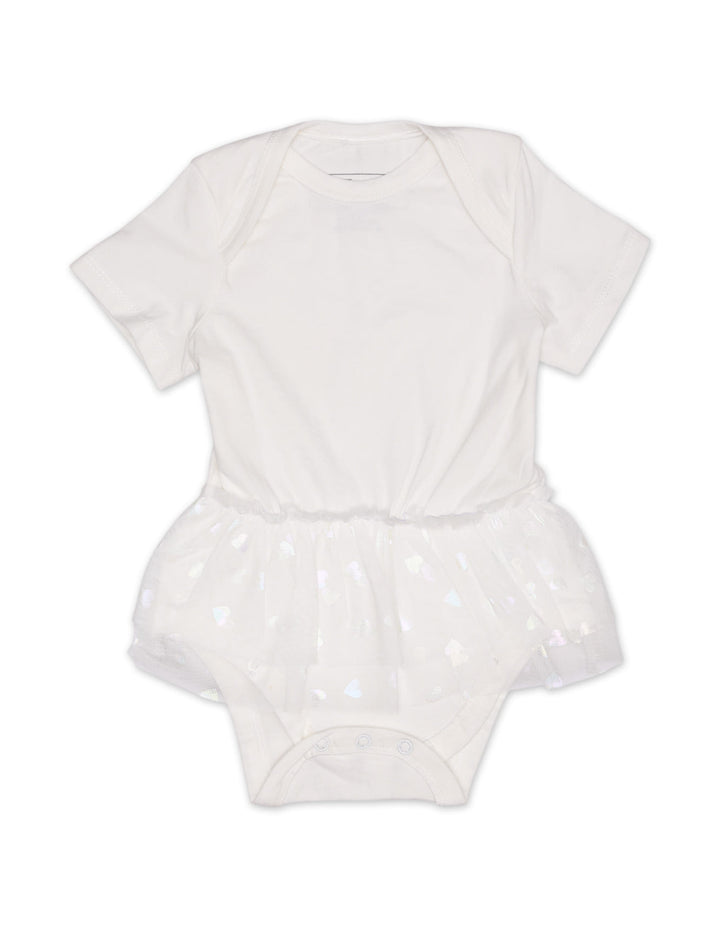 Baby Girls BodySuits Bambies® White Short Sleeve Tulle Skirt Overlay at Zubaidas® - Pakistan’s No. 1 and the most trusted baby and kids store for over 50 years. Shop Online. Nationwide Delivery. Best Prices.