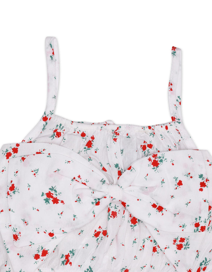 Baby Girls BodySuits Bambies® White with Red Floral Print and Front Bow&nbsp;at Zubaidas® - Pakistan’s No. 1 and the most trusted baby and kids store for over 50 years. Shop Online. Nationwide Delivery. Best Prices.