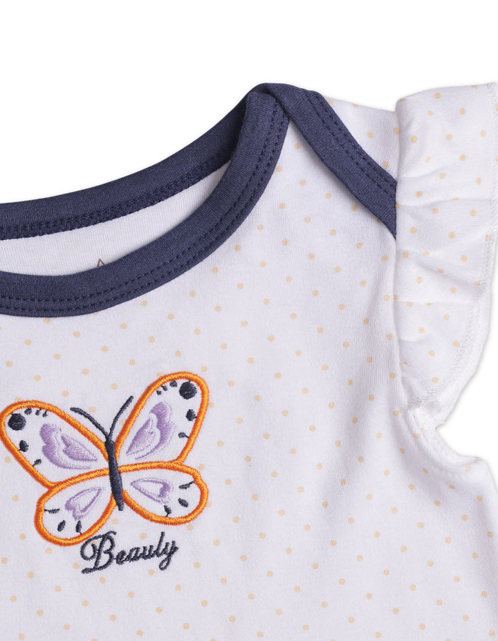Baby Girls Bodysuits 3 Piece Bambies® Blue and White at Zubaidas® - Pakistan’s No. 1 and the most trusted baby and kids store for over 50 years. Shop Online. Nationwide Delivery. Best Prices.
