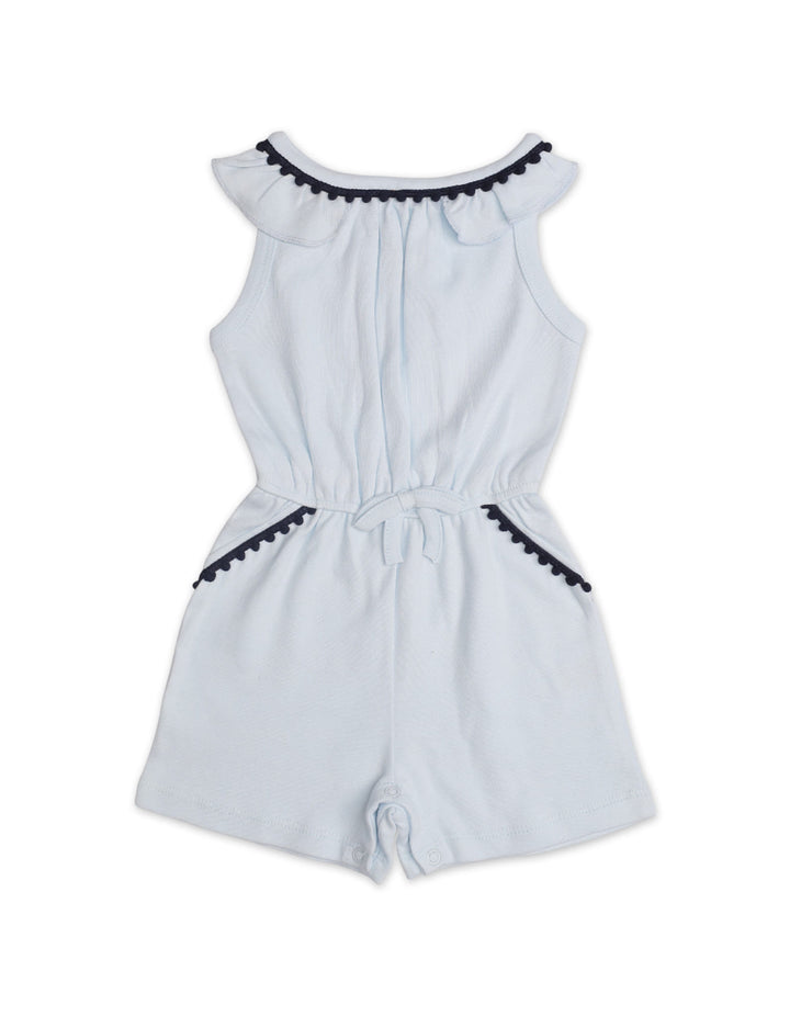 Baby Girls Jumpsuits Bambies® Sky Blue Sleeveless at Zubaidas® - Pakistan’s No. 1 and the most trusted baby and kids store for over 50 years. Shop Online. Nationwide Delivery. Best Prices.