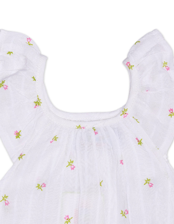 Baby Girls Rompers Bambies® White Mini Floral Cotton Sleeveless Suit at Zubaidas® - Pakistan’s No. 1 and the most trusted baby and kids store for over 50 years. Shop Online. Nationwide Delivery. Best Prices.