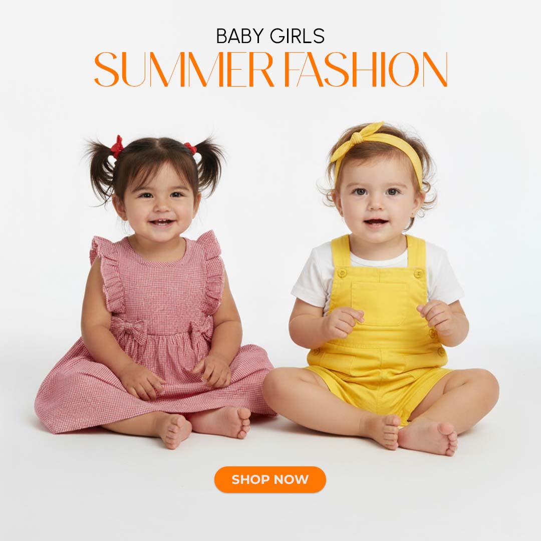 Baby Girls Summer Fashion at Zubaidas® - Pakistan’s No. 1 and the most trusted baby and kids store for over 50 years. Shop Online. Nationwide Delivery. Best Prices.