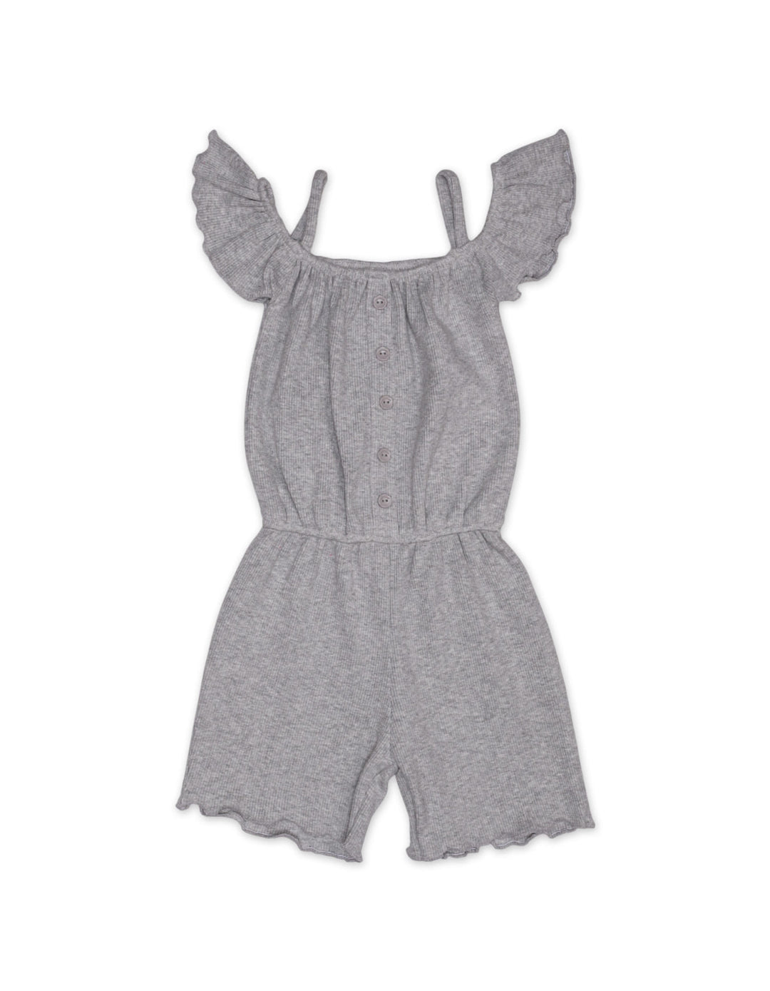 Baby Girls and Girls Jumpsuits Bambies® Grey Ruffle Shoulder Jumpsuit&nbsp;at Zubaidas® - Pakistan’s No. 1 and the most trusted baby and kids store for over 50 years. Shop Online. Nationwide Delivery. Best Prices.