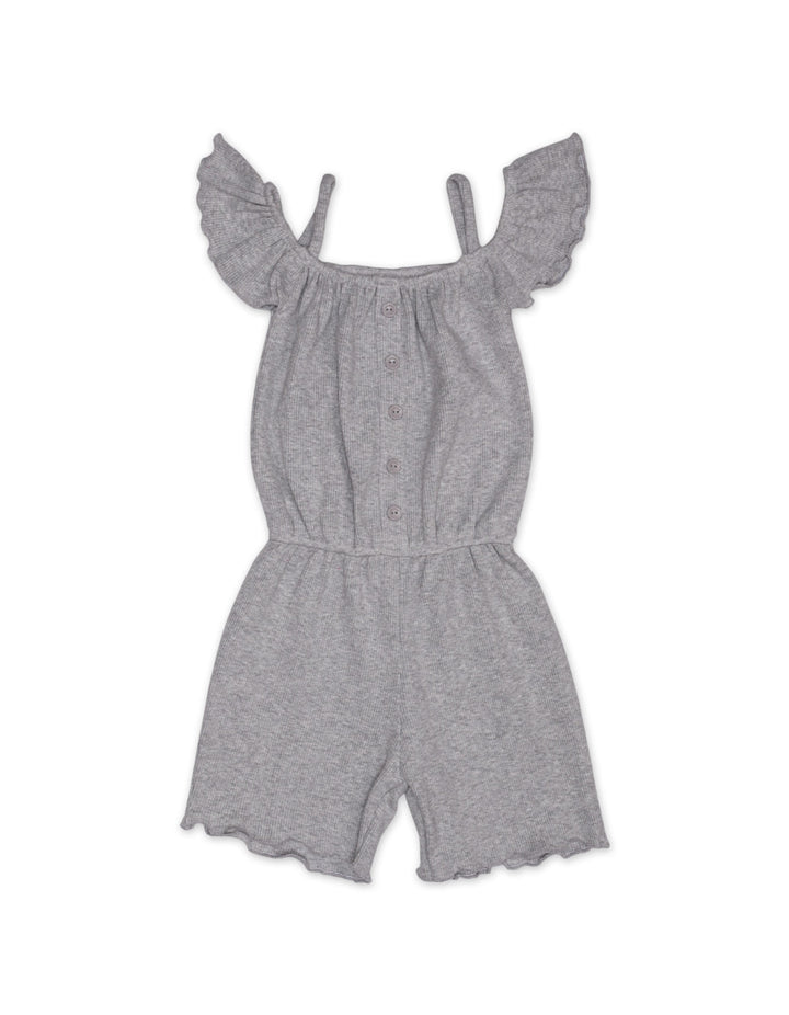 Baby Girls and Girls Jumpsuits Bambies® Grey Ruffle Shoulder Jumpsuit&nbsp;at Zubaidas® - Pakistan’s No. 1 and the most trusted baby and kids store for over 50 years. Shop Online. Nationwide Delivery. Best Prices.