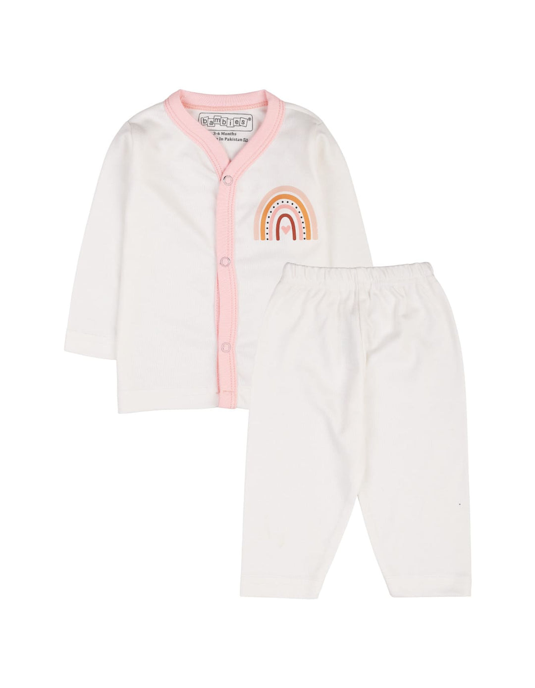 Baby Night Suit Bambies® Pink Stripe Rainbow&nbsp;at Zubaidas® - Pakistan’s No. 1 and the most trusted baby and kids store for over 50 years. Shop Online. Nationwide Delivery. Best Prices.