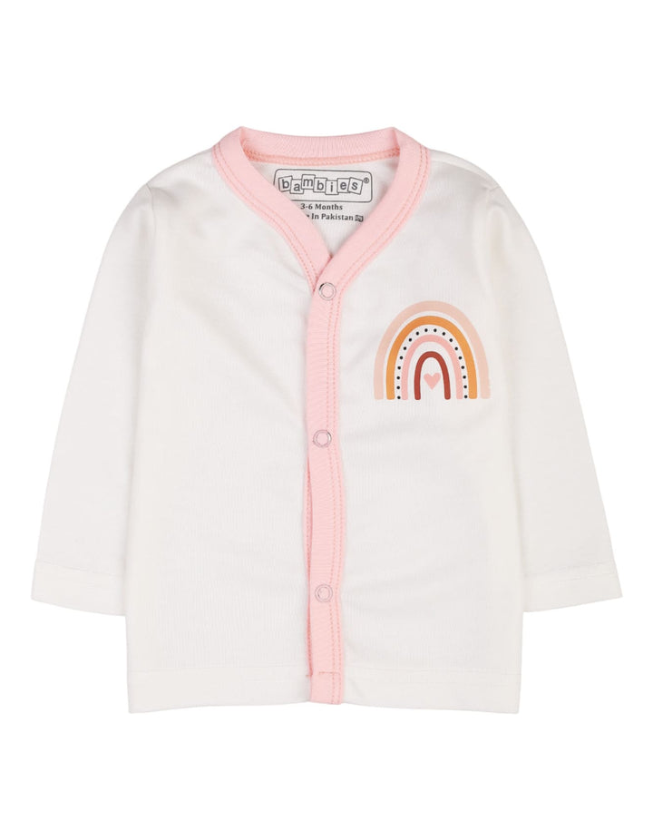 Baby Night Suit Bambies® Pink Stripe Rainbow&nbsp;at Zubaidas® - Pakistan’s No. 1 and the most trusted baby and kids store for over 50 years. Shop Online. Nationwide Delivery. Best Prices.