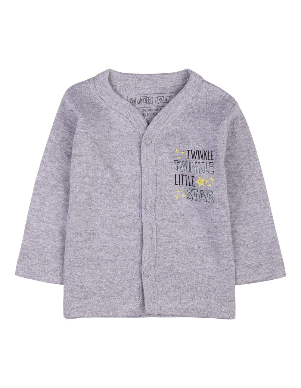 Baby Night Suit Bambies® Twinkle Star Grey&nbsp;at Zubaidas® - Pakistan’s No. 1 and the most trusted baby and kids store for over 50 years. Shop Online. Nationwide Delivery. Best Prices.
