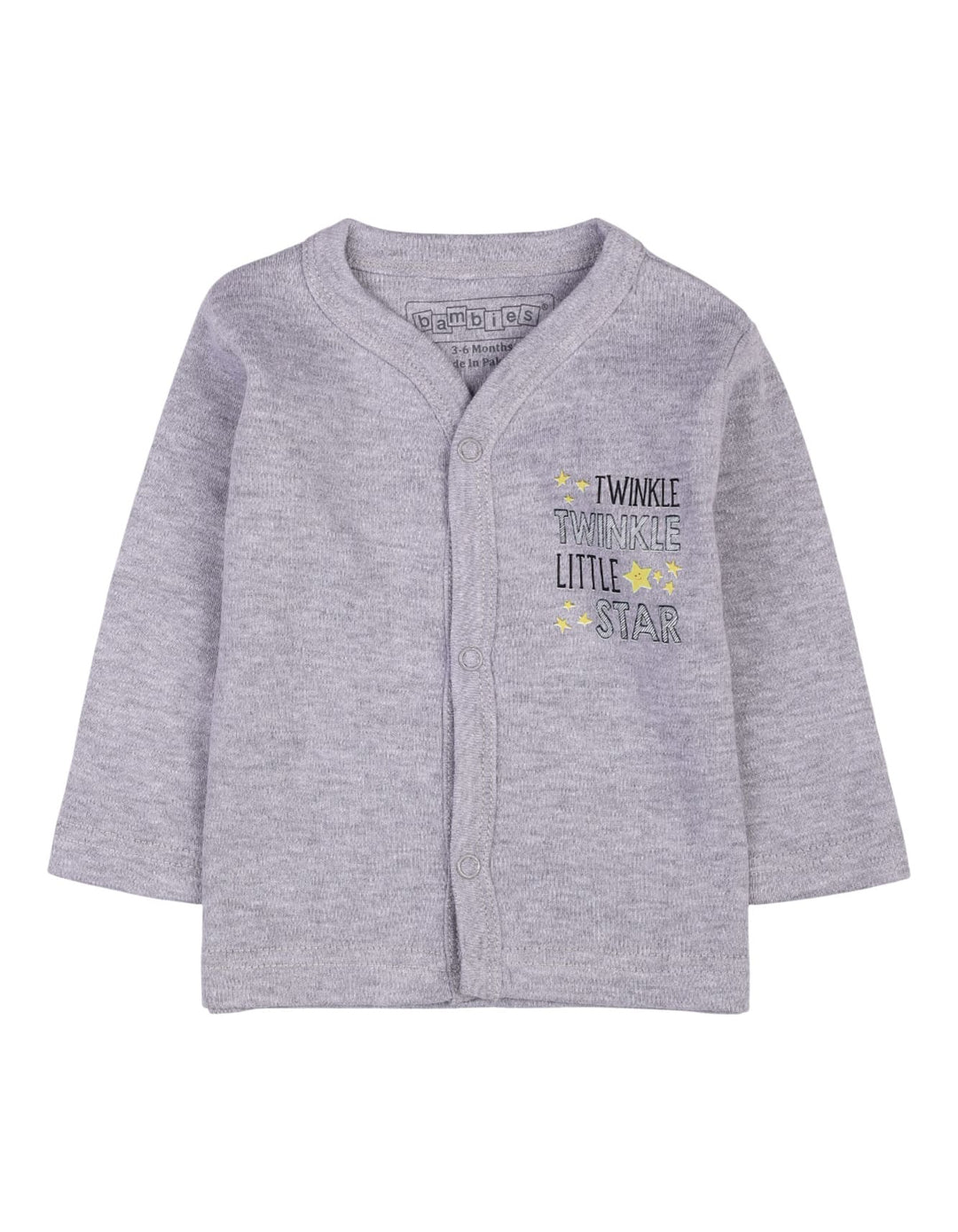 Baby Night Suit Bambies® Twinkle Star Grey&nbsp;at Zubaidas® - Pakistan’s No. 1 and the most trusted baby and kids store for over 50 years. Shop Online. Nationwide Delivery. Best Prices.