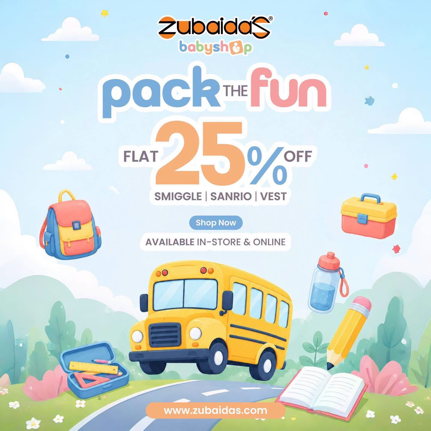 Back to School Supplies at Zubaidas Best Online Baby and Kids Store in Pakistan for over 50 years