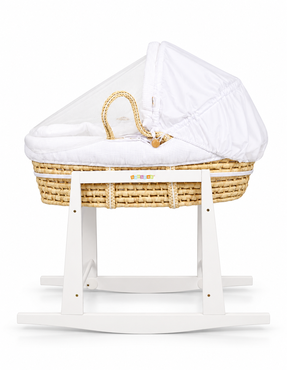 Bambies Moses Basket with Stand White at Zubaidas Pakistan
