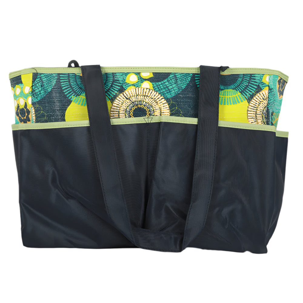 Bambies Amber Tote Diaper Bags 5 Pieces Set - Green & Black at Zubaidas Official™ Pakistan