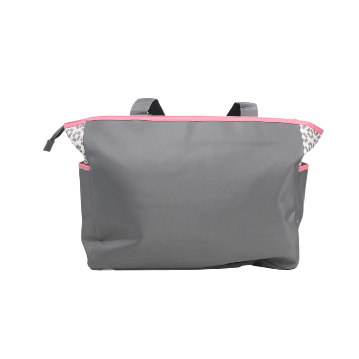 Bambies Amber Tote Diaper Bags 5 Pieces Set - Pink & Grey at Zubaidas Official™ Pakistan