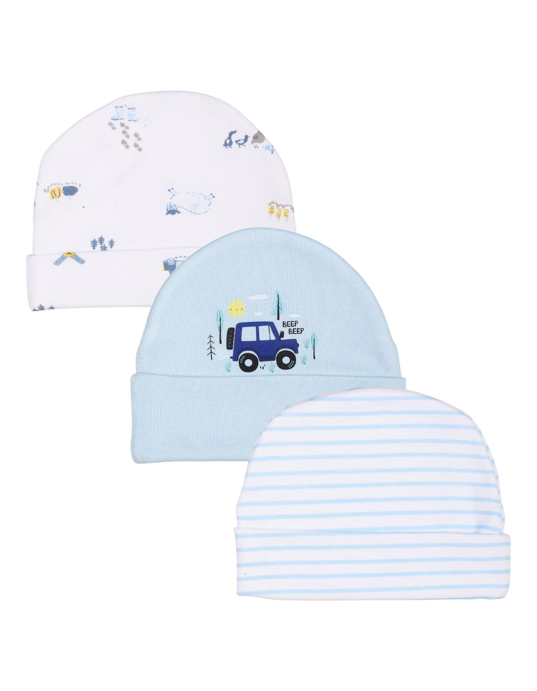 Bambies® Caps Pack of 3 Farmlands at Zubaidas® - Pakistan’s No. 1 and the most trusted baby and kids store for over 50 years. Shop Online. Nationwide Delivery. Best Prices.